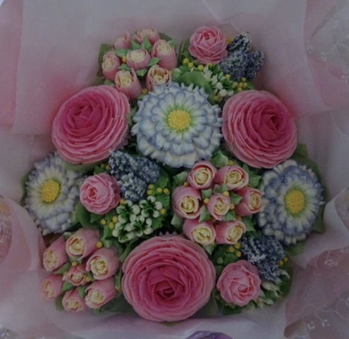 "Medium Deluxe Cupcake Bouquet in Pink and Lilac"