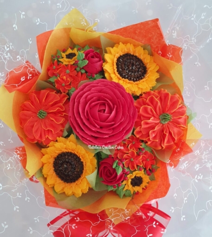 "Small Deluxe Bouquet Reds, Oranges, Yellow"