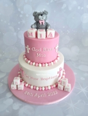 "Girls Baptism Cake"