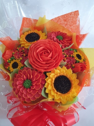 "Small Deluxe Cupcake Bouquet Autumn"