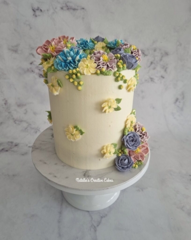 "Floral Buttercream Cake Spring"