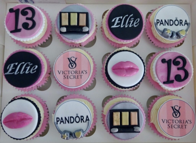 "13th Birthday Themed Cupcakes"