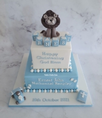 "Boys Christening Cake"
