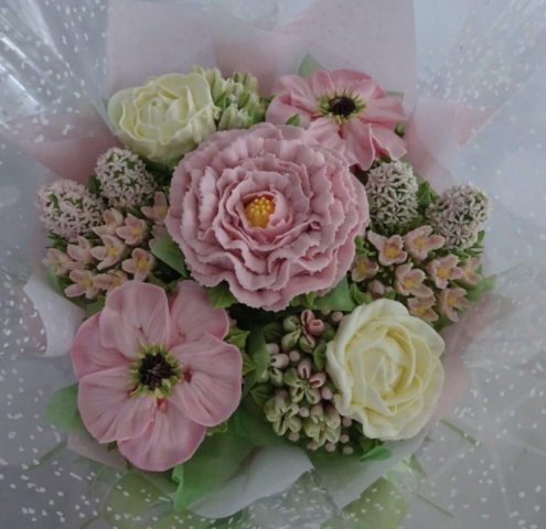 "Small Deluxe Cupcake Bouquet Dusky Pink"