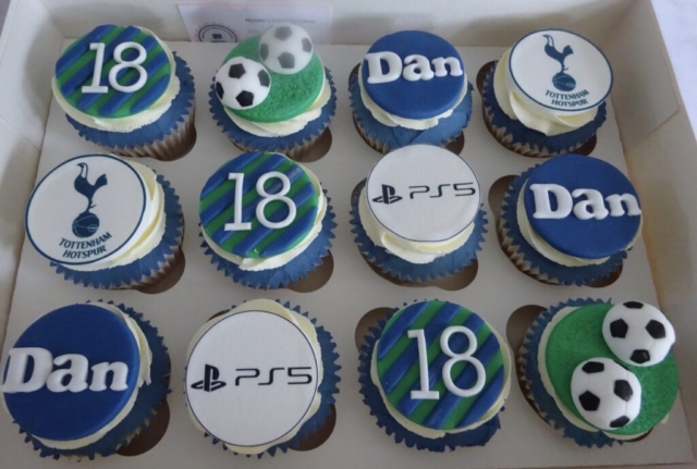 "Football and PS5 Cupcakes"
