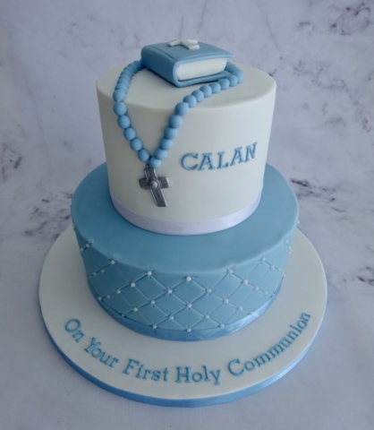 "Boys Baptism Cake"