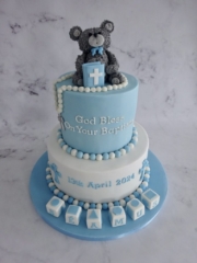 "Boy's Baptism Cake"