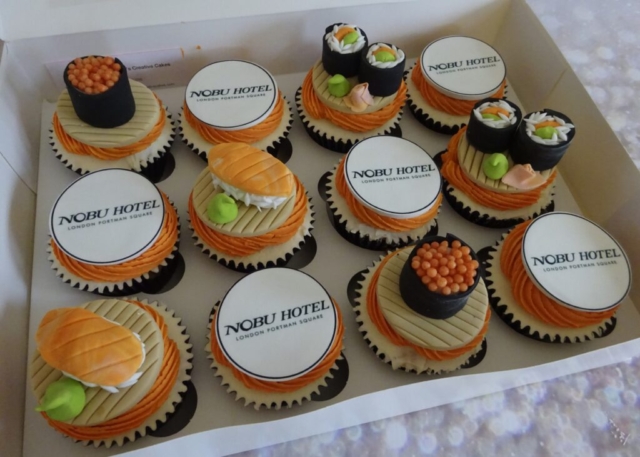 "Sushi Cupcakes Nobu Hotel"