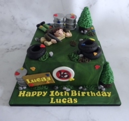 "Paintballing Cake"