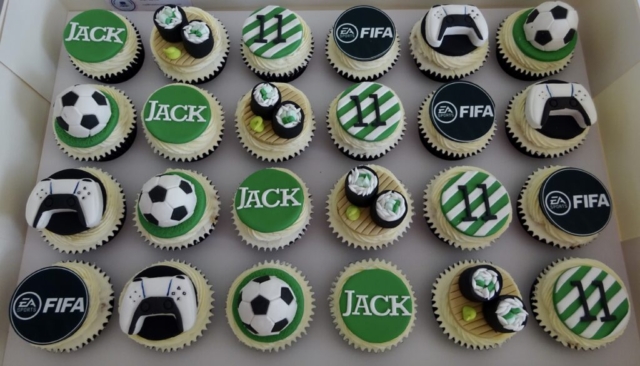 "Boys PS5, Sushi & Football Cupcakes"