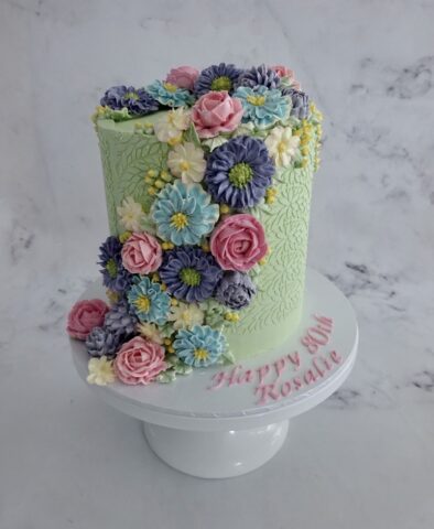 "Cascading Florals Cake Spring"