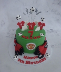 "Manchester United Themed Cake"