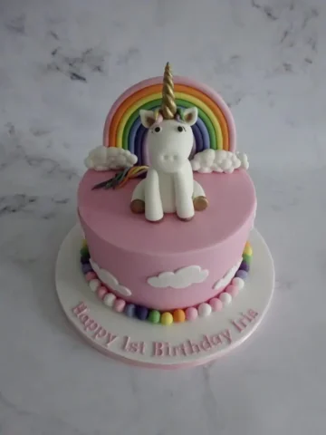 "Small Unicorn Rainbow Cake"