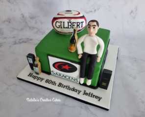 "Saracens Rugby Cake"