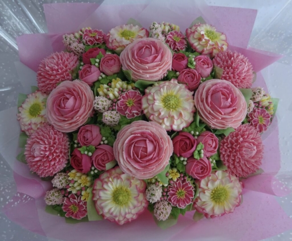 "Extra Large Cupcake Bouquet Pinks"