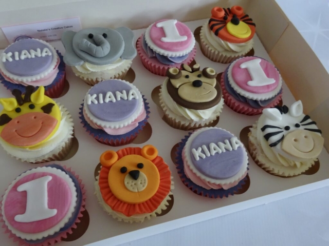 "Girl's Safari Cupcakes"