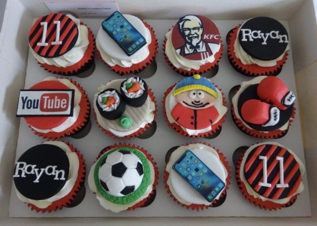 "Mixed Themed Cupcakes"