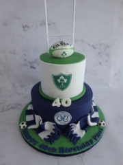 "QPR and Ireland Rugby Cake"