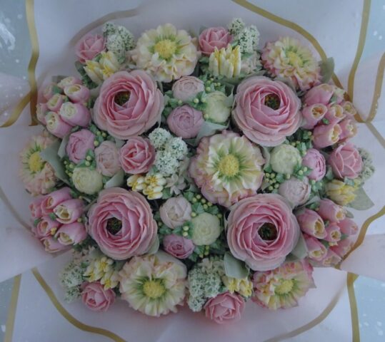 "Extra Large Cupcake Bouquet Pinks and Whites"