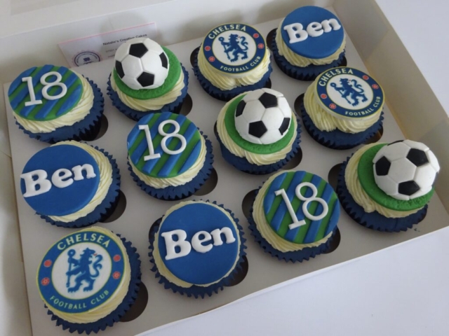 "Chelsea Football Cupcakes"