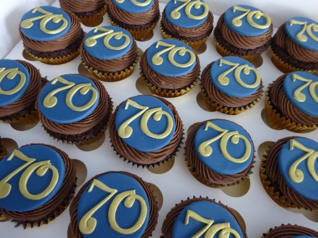 "70th Birthday Cupcakes"