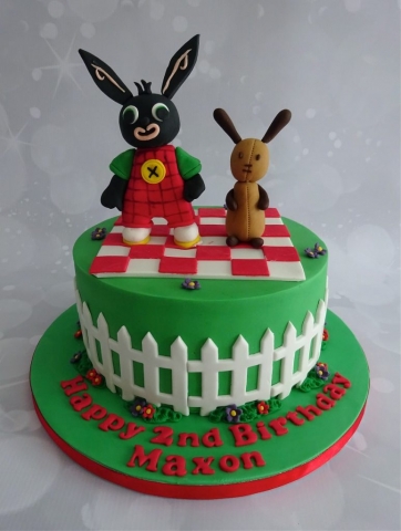 "Bing Bunny Single Tier Cake"