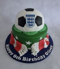 "Two Tier Football Cake England"