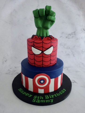 "Superhero Birthday Cake"