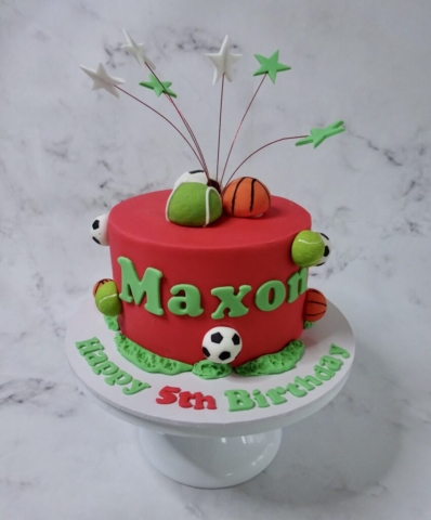 "Sports Party Cake"