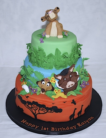 "Simba On Safari Lion King Three Tier"
