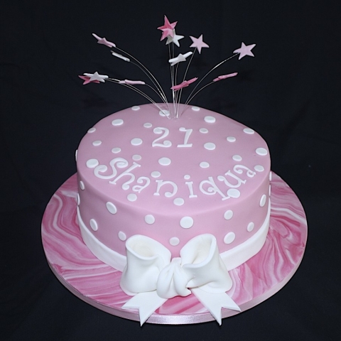 "Pink Polka Dot Cake"