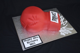 "Boxing Glove Cake"