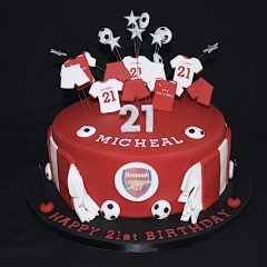 "Arsenal Single Tier Cake"