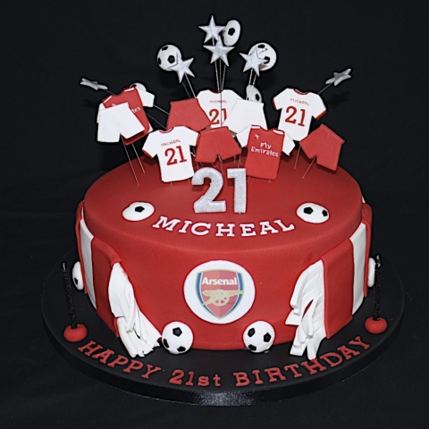 "Arsenal Single Tier Cake"