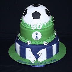 "Three Tier Tottenham Cake"