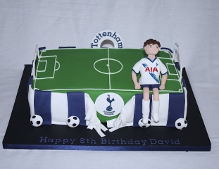 "Tottenham Hotspur Football Pitch Cake"