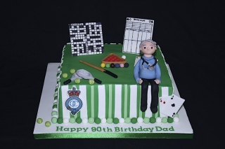 "Tennis, Pool 90th Cake"