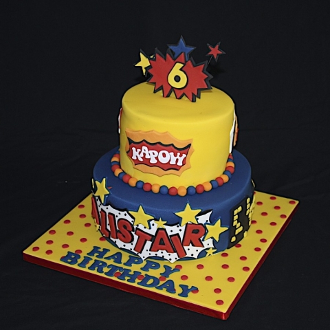 "Action Cartoon Cake"