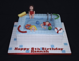 "Swimming Pool Fun Cake"