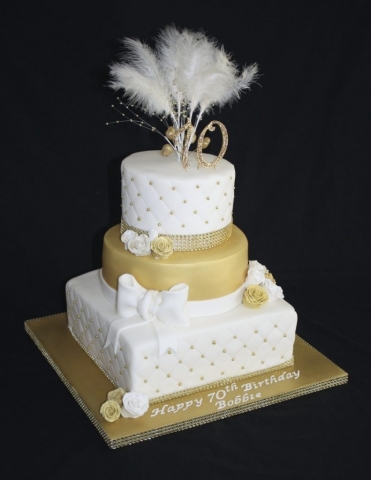 "Three Tier Golden 70th"