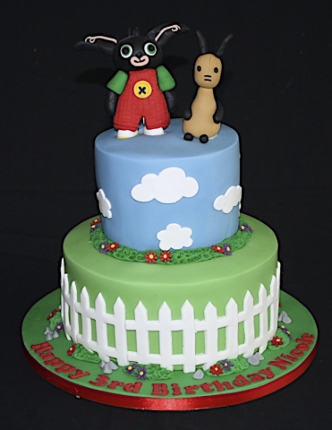 "Bing Bunny and Flop Two Tier Cake"