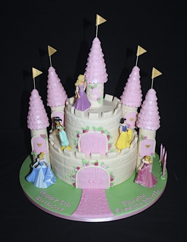 "Disney Princess Castle Cake"