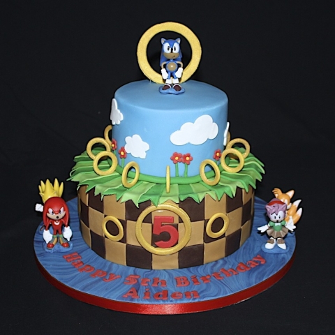 "Sonic Two Tier Cake"