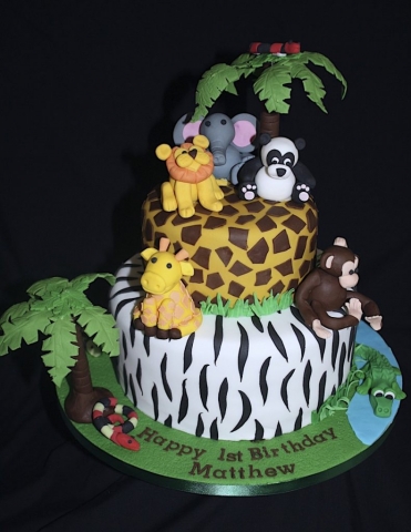 "Jungle Two Tier Five Animals"