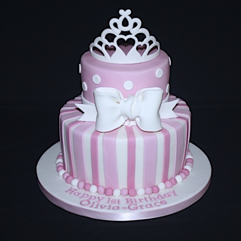 "Tiara Two Tier Cake"