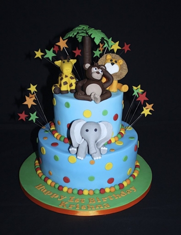 "Jungle Polka Dots Cake"