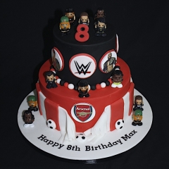"Arsenal and WWE Cake"
