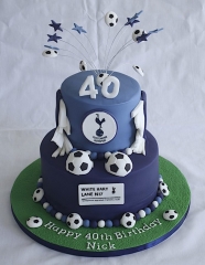 "Tottenham Hotspur Two Tier Cake"