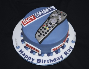 "Sky Remote andSky Sports ESPN Cake"