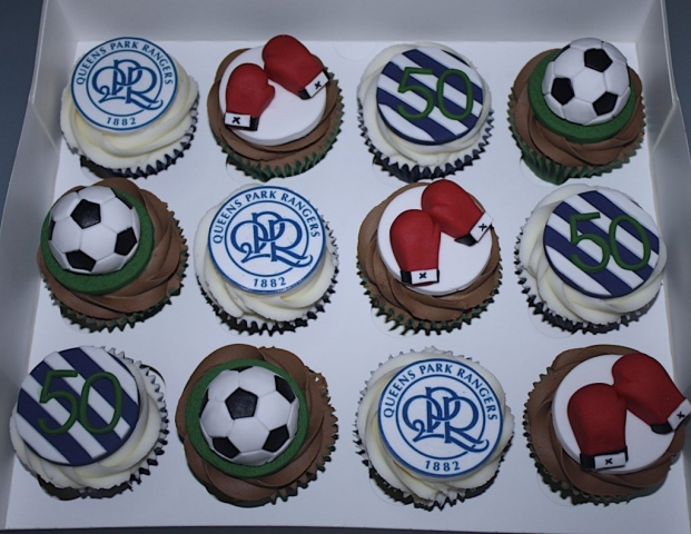 "Football & Boxing Cupcakes"